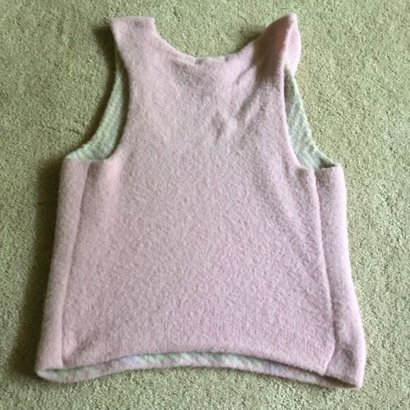 Sweet Society Pastel Rainbow Fuzzy Knit Crop Tank Top - Picture 5 of 7